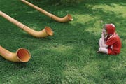 Alphornbläser gehören traditionell zu einer 1.-August-Feier dazu. (Bild: Keystone)