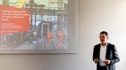 Philippe Gauderon, Leiter Infrastruktur SBB, spricht an einer Medienkonferenz zu den beschlossenen Massnahmen betreffend Bahnhofsweichen, im Bahnhof SBB in Basel. (Bild: GEORGIOS KEFALAS / Keystone (Basel, 1. Februar 2018))