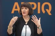 CEO Jasmin Staiblin von Alpiq anlässlich der gestrigen Bilanzmedienkonferenz. (Bild: Urs Flüeler/Keystone (Olten, 26. März 2018))
