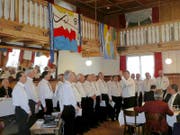 Der Männerchor Sarnen begrüsste die Gäste im Hotel Metzgern mit einem Liederstrauss. (Bild Remo Rainoni)