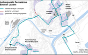 Leitungsnetz Fernwärme Emmen Luzern. (Bild: Grafik: Janina Noser)