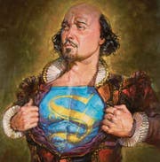 Shakespeare als Superman: In keiner anderen Kultursparte gibt es eine so klare Nummer 1, wie er es ist. (Bild: Illustration Mathew McFarren)