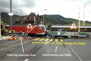Die Unfallstelle in Sattel. (Bild Kantonspolizei Schwyz / SUST)