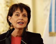 Bundesrätin Doris Leuthard während ihres Besuchs in Argentinien. (Bild: Natacha Pisarenko/AP (Buenos Aires, 18. April 2017))