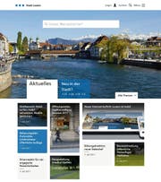 So präsentiert sich der neue Webauftritt der Stadt Luzern. (Bild: Screenshot: www.stadtluzern.ch)
