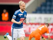 Markus Neumayr zweifacher Torschütze des FC Luzern (Bild: KEYSTONE/URS FLUEELER)
