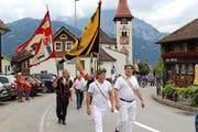 Matthias Herger (links) und Andi Imhof liessen sich gestern Abend in Bürglen feiern. (Bild: Elias Bricker)