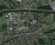 Die Unfallstelle beim Kreisel in Malters. (Bild: Google Maps)