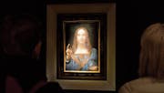 Da Vincis «Salvator Mundi» kurz vor der Versteigerung durch das Auktionshaus Christie’s. (Bild: Justin Lane/EPA (New York, 15. November 2017))