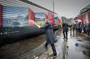 Die SBB-Tochter Railaway feierte gestern mit einer Loktaufe im Luzerner Verkehrshaus ihr 15-jähriges Bestehen. (Bild: Pius Amrein / Neue LZ)