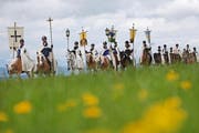 Auffahrtsumritt in der Region Hitzkirch. Kennen Sie einen weiteren speziellen Brauch in der Zentralschweiz? (Bild: Philipp Schmidli)