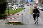 Die Rotbuche neben dem Regierungsgebäude in Zug musste gefällt werden. (Bild: Stefan Kaiser / Neue ZZ)