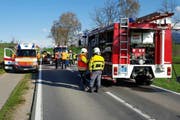 Zum Einsatz kam ein Grossaufgebot an Rettungskräften. (Bild: Leserreporter)