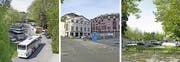 Salle Modulable: Zur Diskussion stehen die drei Standorte Inseli, Theaterplatz und Alpenquai (von links). (Bilder Boris Bürgisser)