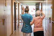 Das Pflegeheim Kirchfeld soll bis 2022 umgebaut werden. (Bild: Nadja Schärli (Horw, 6. September 2017))