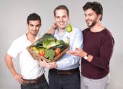 Sie haben Yamo gegründet: José Amado-Blanco, Tobias Gunzenhauser und Luca Michas (von links). (Bild: PD / Christian Seeholzer)