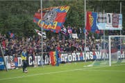 Die Basler Fans feiern. (Bild Maria Schmid)