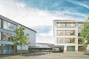 Das neue Schulhaus Staffeln soll 2020 eröffnet werden. (Bild: Visualisierung: PD)