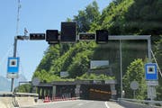 Das Nordportal des Seelisbergtunnels bei Beckenried. (Bild: René Meier / Luzernerzeitung)