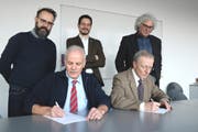 Thomas Huwyler, Urs Vogel, Mathias Regotz, Michael Roost, Hansjörg Felber (von links). (Bild: AAGU)