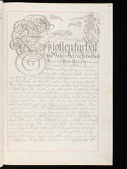 : Fol. 60r des Geschworenen Briefs (Rechtssatzungen der Stadt Luzern) von 1739, COD 1075 (Bild: Staatsarchiv Luzern)