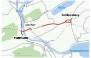 Hier soll der geplante neue Autobahnzubringer entstehen. (Bild: Quelle: Kanton Luzern, Grafik: Lea Siegwart)