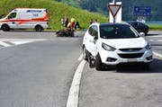Die Kollision der beiden Fahrzeuge in Buochs war heftig. (Bild: pd)