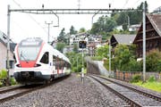 Die Doppelspur beim Bahnhof Walchwil. (Archivbild / Neue ZZ)