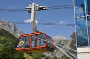 Eine Gondel der Brunni-Bergbahnen in Engelberg. (Bild: Robert Hess / OZ)