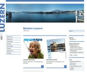 Neu präsentiert sich der Kanton Luzern auf seiner Homepage mit einem moderneren Design. (Bild: Screenshot Homepage)