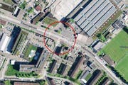 Bei der Kreuzung Tribschen-/Weinberglistrasse wird die Lichtsignalanlage erneuert. (Bild: map.search.ch)