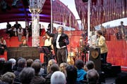 Max Christian Graeff mit «Canaille du Jour et les Maisonettes» letze Woche in Luzern. (Bild: Manuela Jans)