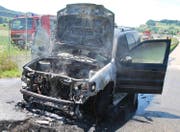 Das Auto erlitt Totalschaden. (Bild: Luzerner Polizei)