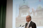 Wurde am Montagabend in Littau als Nationalratskandidat nominiert: der frühere Parteipräsident Martin Schwegler (47) aus Menznau. (Bild Pius Amrein)