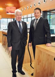 Verwaltungsratspräsident Peter Mattli (links) und CEO Alois Keiser (Bild: PD)