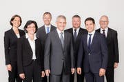 Der Bankrat der Urner Kantonalbank in seiner neuen Zusammensetzung mit Dr. Heini Sommer (Mitte) als neuer Präsident. (Bild: pd)