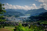 Blick vom Sonnenberg auf Kriens. (Bild: Corinne Glanzmann (Kriens, 13. Juni 2015))