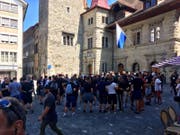 Die Kroatien-Fans sind danach auf den Kornmarkt gegangen.