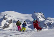 Skifahrer auf der Piste zwischen Stand und Trübsee. (Archivbild PD)