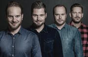 Die Herger Imholz Führungscrew (von links), Yves Herger (Inhaber), Mathias Bamert (Geschäftsleiter), Beat Schuler (Leiter Administration) und Philipp Michel (Art Director). (Bild PD)