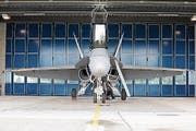 Der Schwedische Kampfjet Gripen von Saab wir auf dem Militärflugplatz Emmen den Medien als möglicher Tiger-Teilersatz vorgestellt. Auf dem Bild zu sehen ist eine F/A-18, welche die Saab Gripen auf ihrem Testflug begleitete. Das Bild entstand am Dienstag, 12. August 2008. (Bild Pius Amrein/ Neue LZ) Medien, Politik, Menschen, Militär, Technik, Flugzeug, Jet, Tiger-Ersatz (Bild: Pius Amrein (Neue LZ) (Neue Luzerner Zeitung))