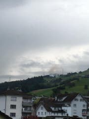 Bei dem Brand wurden insgesamt 18 Kühe gerettet. (Bild: Hörerbild Radio Pilatus)
