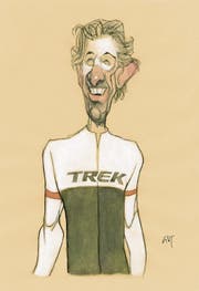 Fabian Cancellara, der letzte Schweizer Sieger. (Bild: Zeichner: Peter Gut)