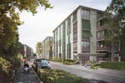 Blick auf die Libellenstrasse im Süden. (Bild: Visualisierung: PD)