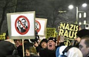 In Wien gab es Proteste gegen die FPÖ, deren Chef Christian Strache und Bundeskanzler Sebastian Kurz. (Bild: Hans Putz/AFP (26. Januar 2018))
