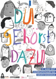 Das Plakat des Kinderparlaments der Stadt Luzern zum Tag gegen Rassismus. (Bild: PD)