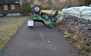 Der Quadfahrer verursachte in Oberägeri einen Selbstunfall. (Bild: PD/Zuger Polizei)