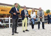 Bereit für die Ehrungen und die Preisübergaben – Heinz Krienbühl, Ulrich Straub, Caroline Straub und Dolfi Müller (von links). (Bilder: Charly Keiser)