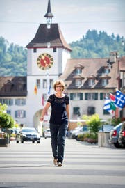 Unterwegs im Städtli: Erna Bieri-Hunkeler (58) ist seit 2011 Stadtpräsidentin von Willisau. (Bild: Dominik Wunderli)
