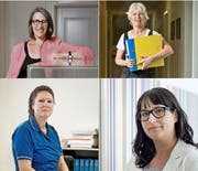 Sie schafften es ohne Quote: (im Uhrzeigersinn): Friederike Pfromm (48), Judith Lauber (61), Marion Loretan (34) und Karin Pauleweit (56). (Bild: Neue LZ)